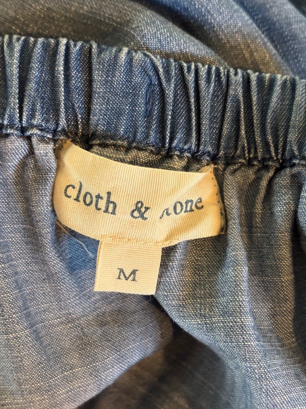 Cloth & Stone Chambray Off-Shoulder Mini Dress Medium Like New - Picture 5 of 5